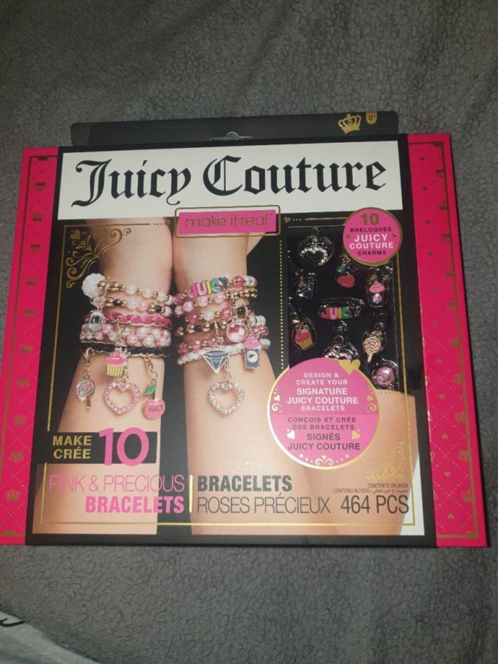 Juicy Couture Make It Real Pink & Precious Bracelets Kit 464 Pieces NEW